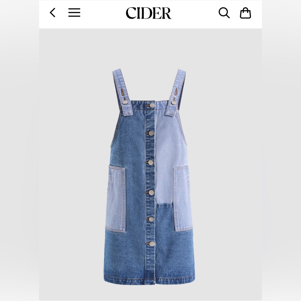Cider Patchwork Denim Dress NWT Medium